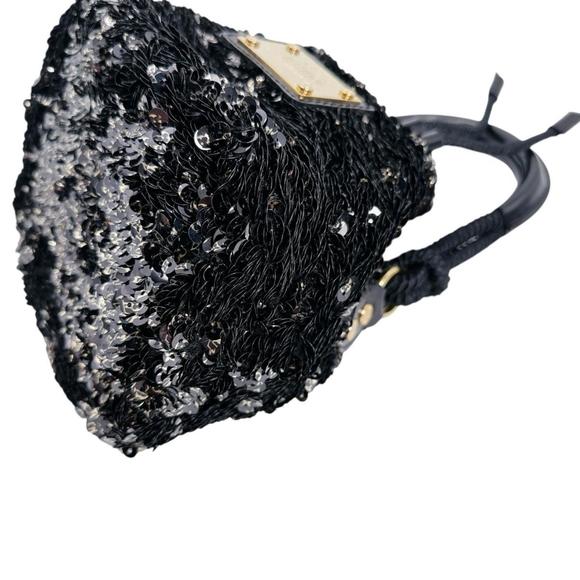 Louis Vuitton Mini No Elococo Drawstring Handbag in Sequins, Black, M40322